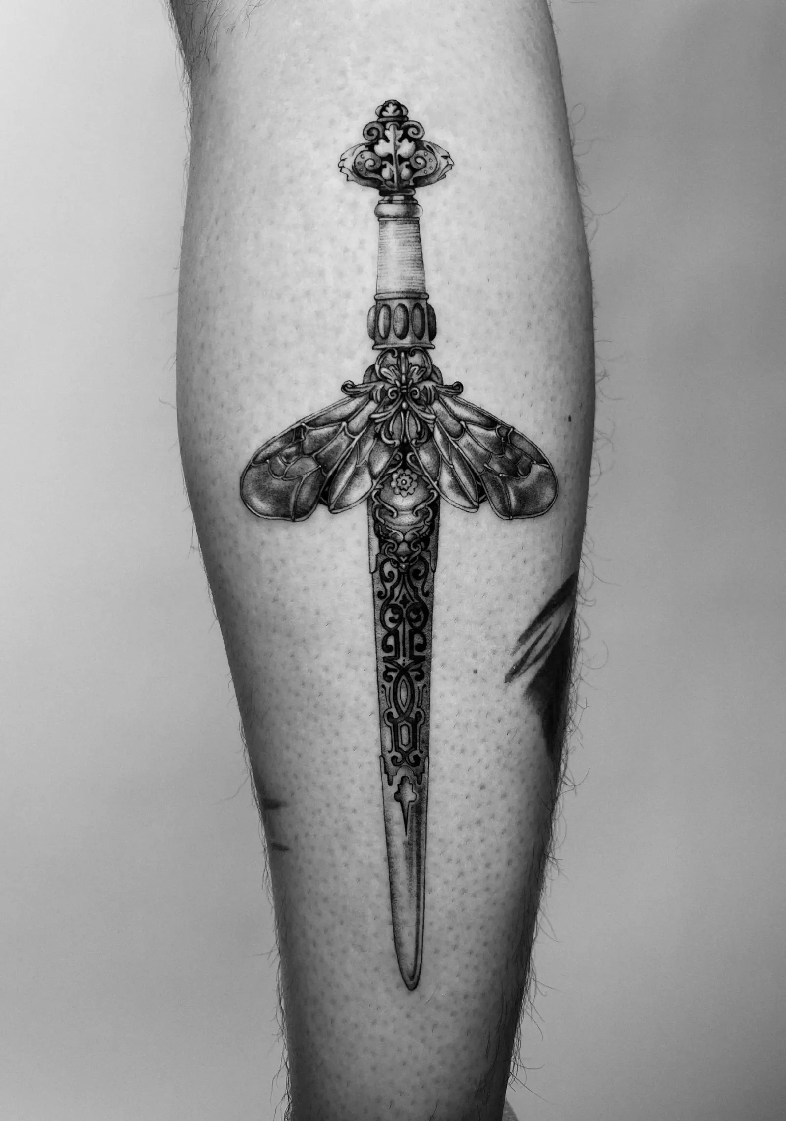 Tattoo 10: dagger on the forearm